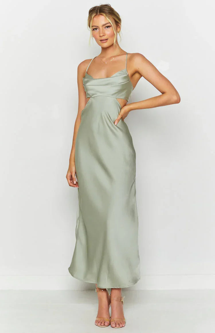 Taleah Cut Out Maxi Dress Sage