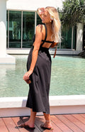 Kensie Black Backless Midi Dress