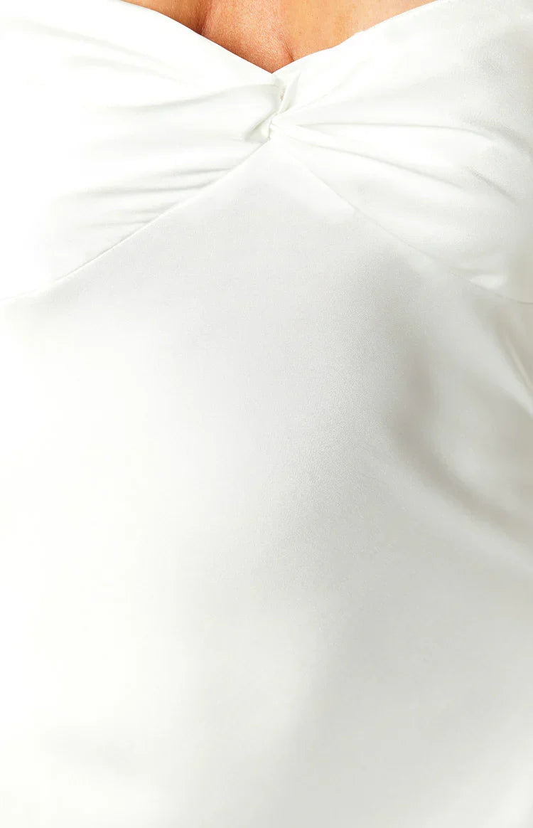 Abbie White Maxi Formal Dress