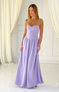 Almost Yours Lilac Crepe Maxi Dress