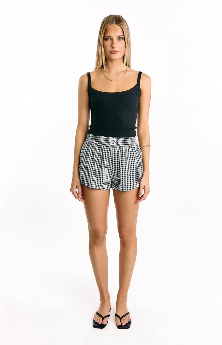 Baxter Black Gingham Shorts