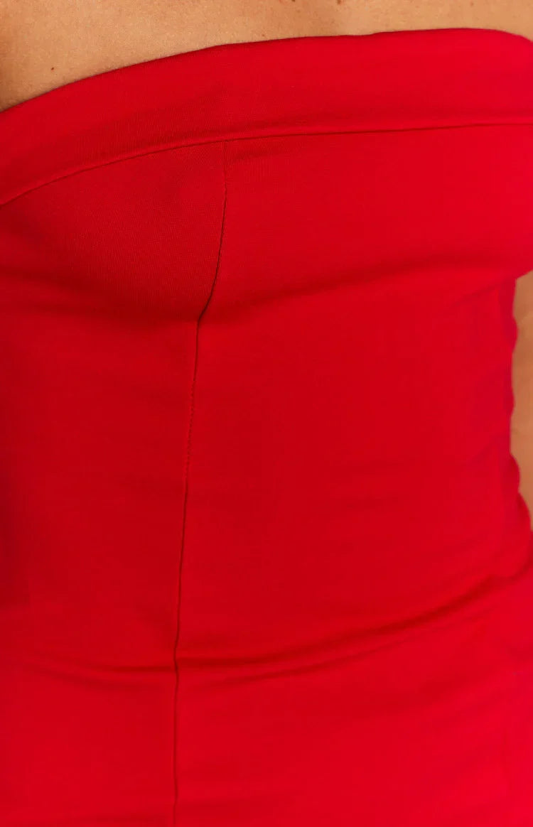 Carminia Red Mini Dress