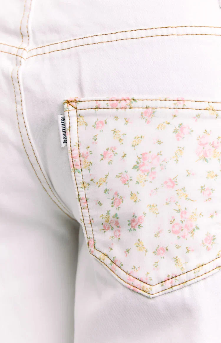 Charli White Low Waist Baggy Leg Jeans