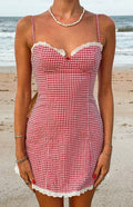 Cutie Pie Red Gingham Mini Dress