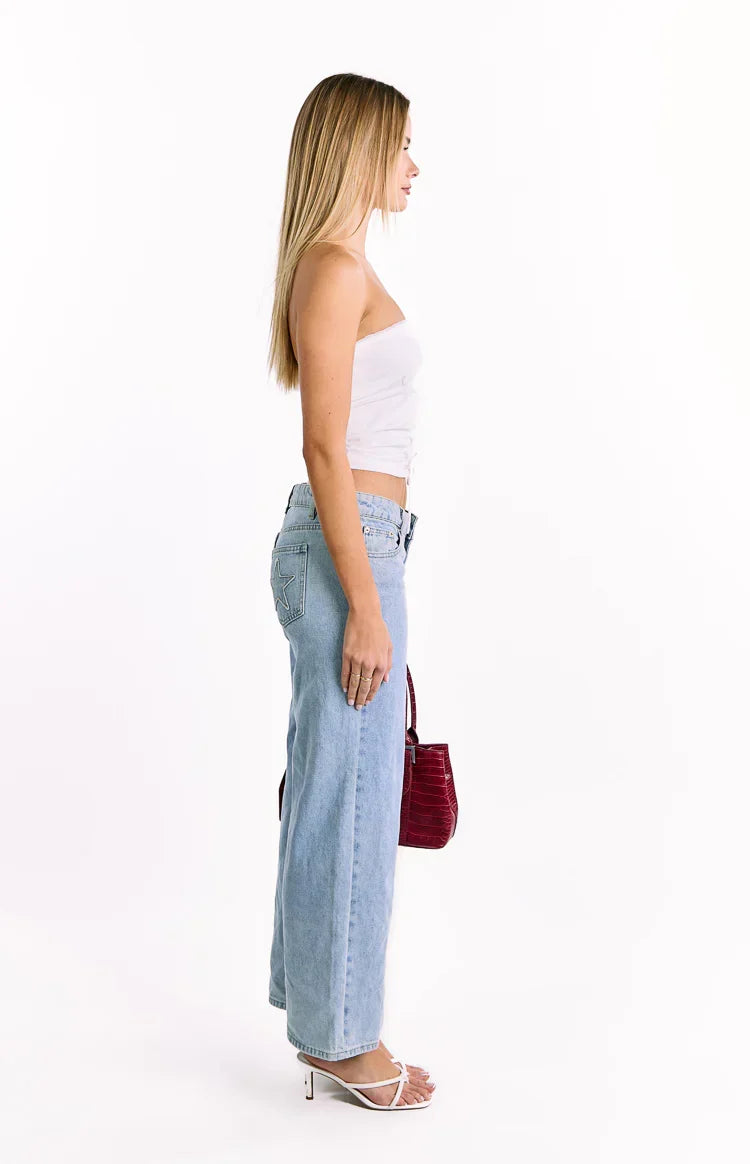 Dakota White Strapless Top