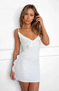 Emily White Ruffle Mini Dress