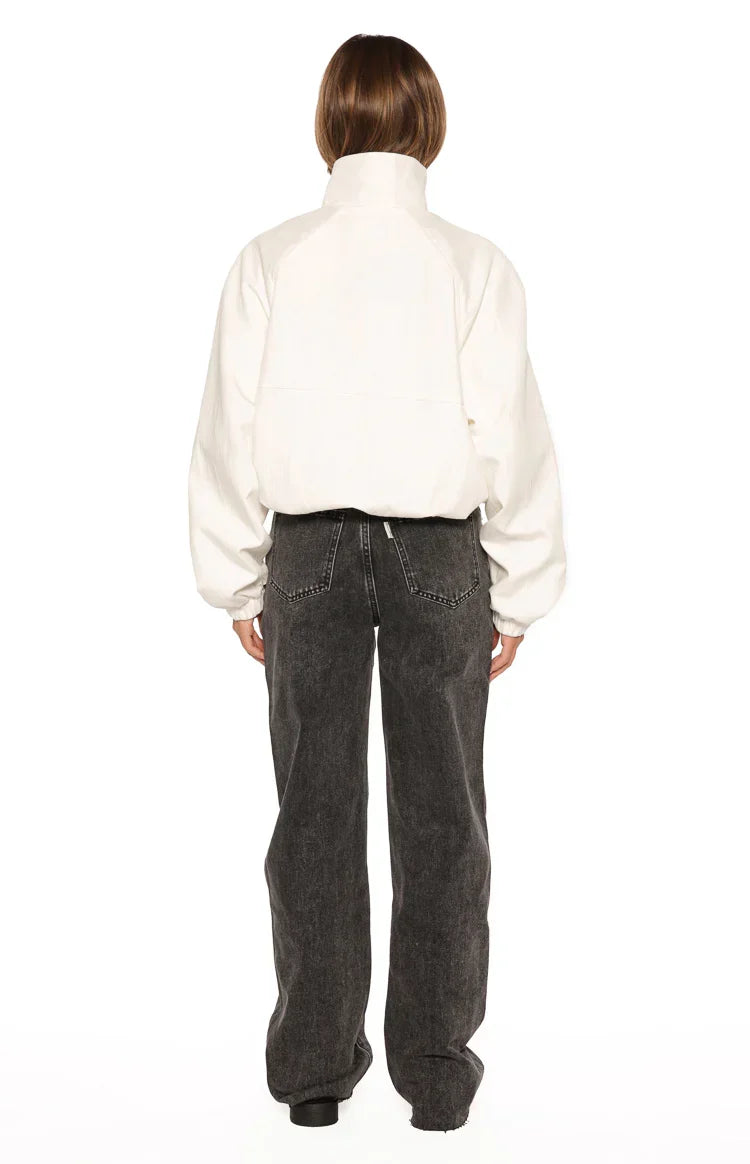 Enya Cream Funnel Neck Sports Jacket
