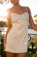 Fran Gold Sequin Contrast Party Mini Dress