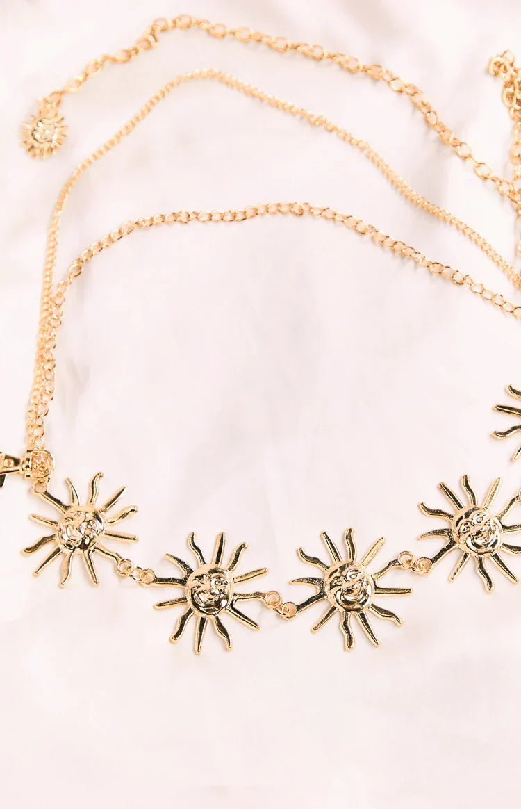 Gold Multi Chain Star Belt
