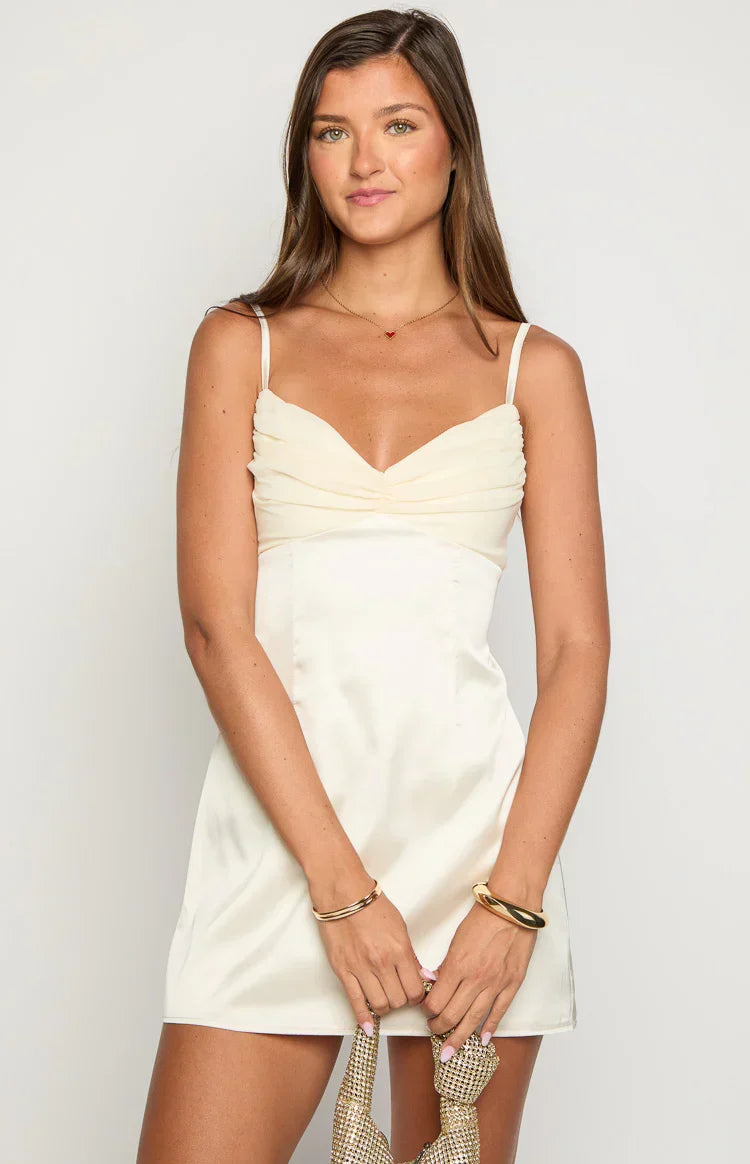 Honey Cream Mini Dress