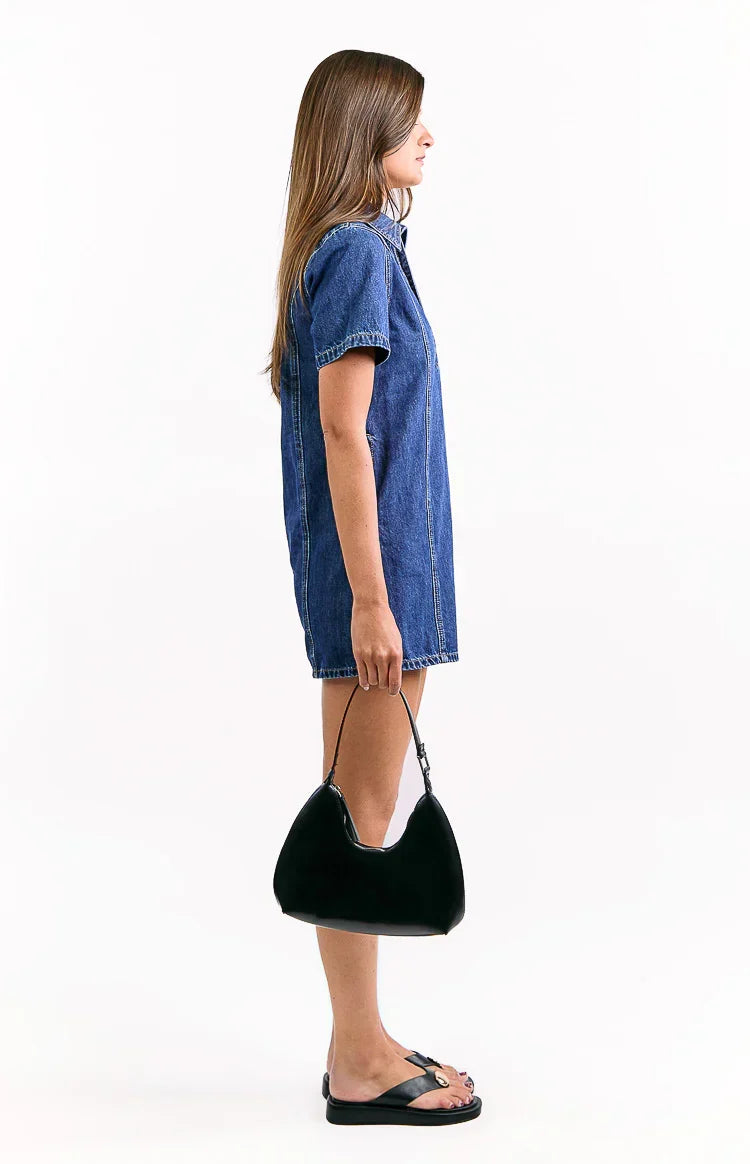 Lachie Dark Wash Denim Mini Dress