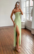 Lenora Green Strapless Maxi Dress