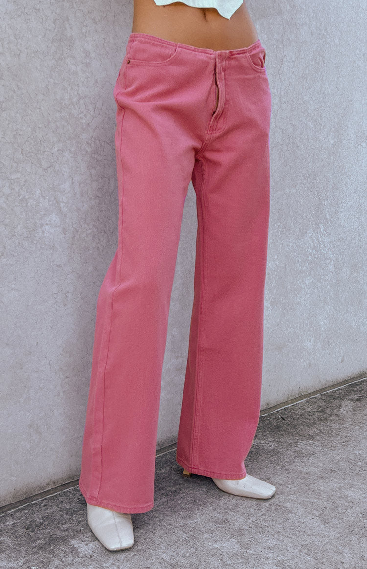 Lioness Practical Magic Hot Pink Jeans