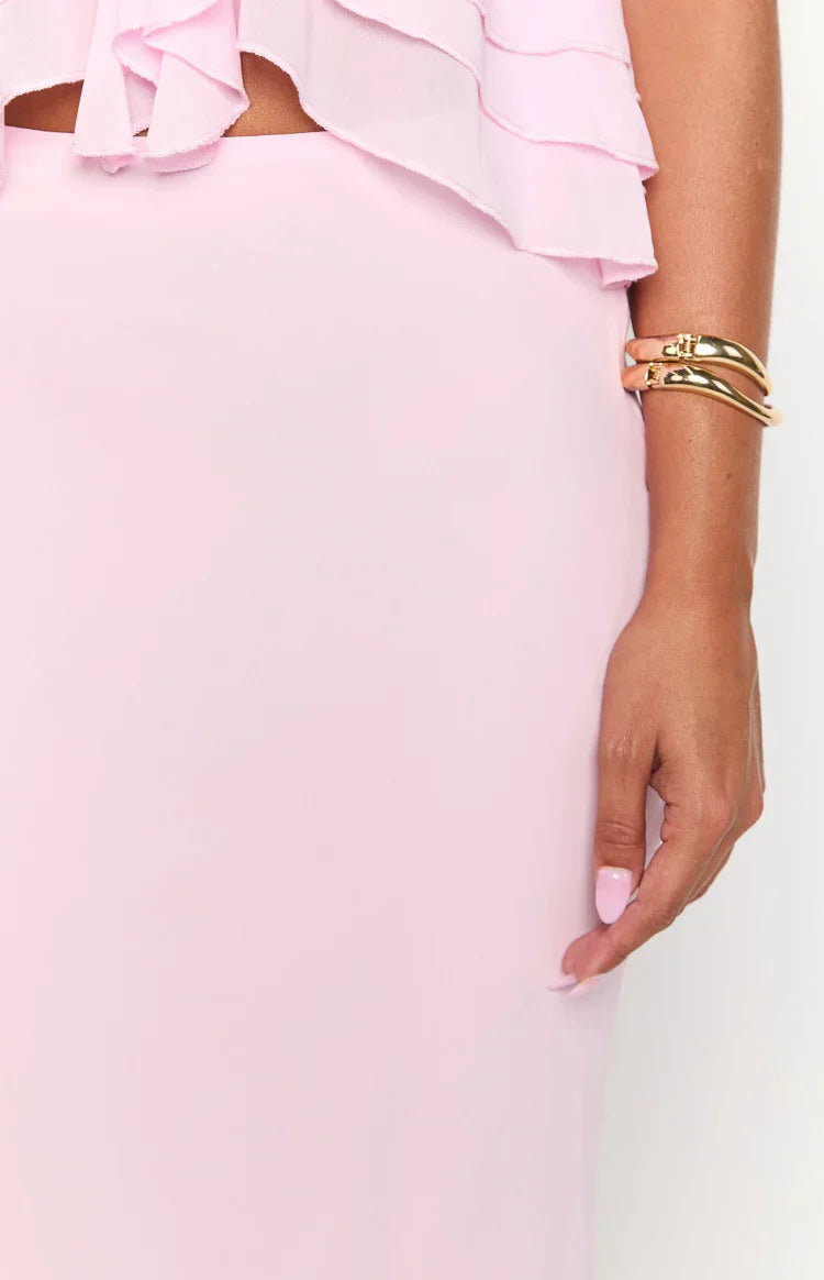 Myrna Pink Maxi Skirt