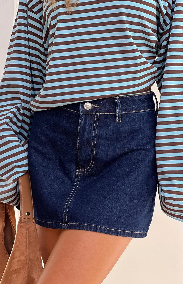 Penny Dark Denim Mini Skirt