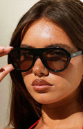 Otra Eyewear Maddy Black Aviator Sunglasses