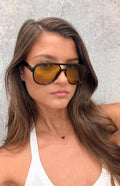 Otra Eyewear Stevie Black Aviator Sunglasses