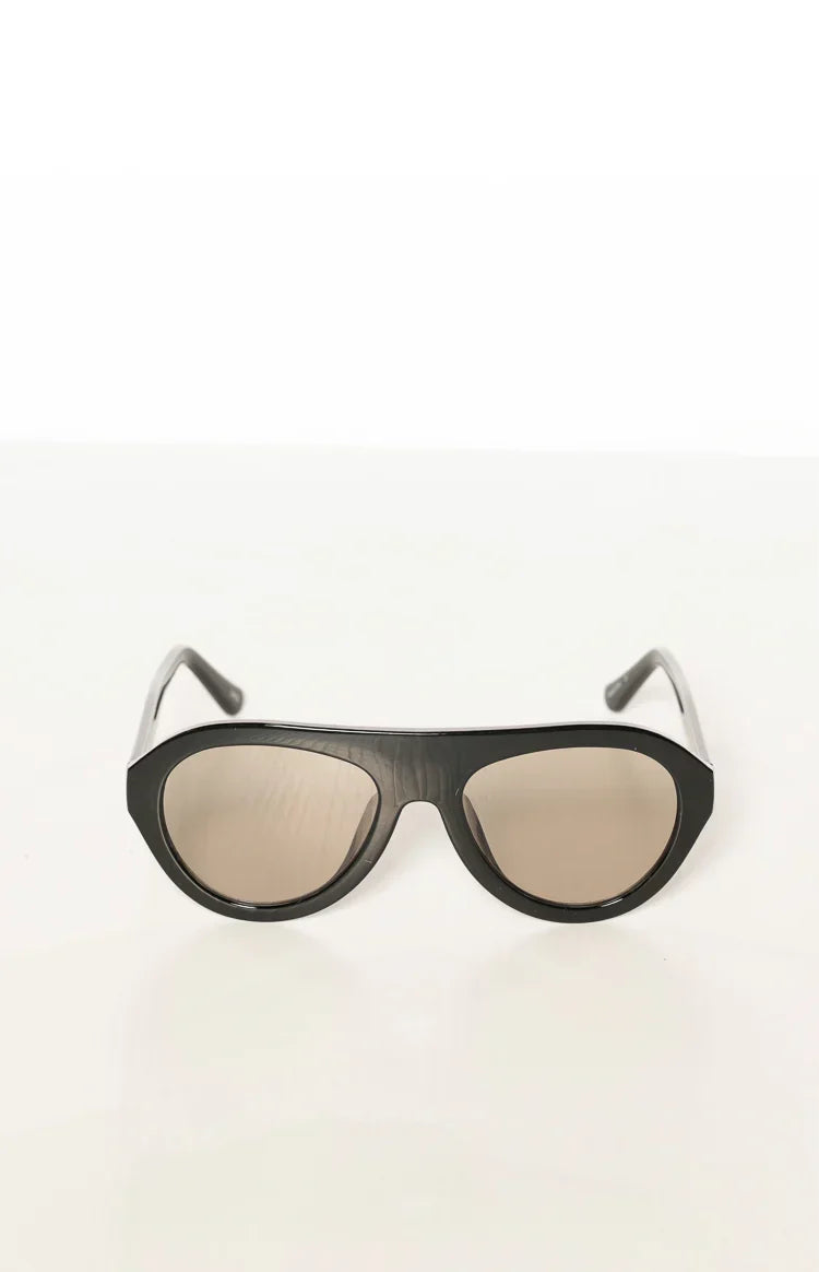 Otra Eyewear Maddy Black Aviator Sunglasses