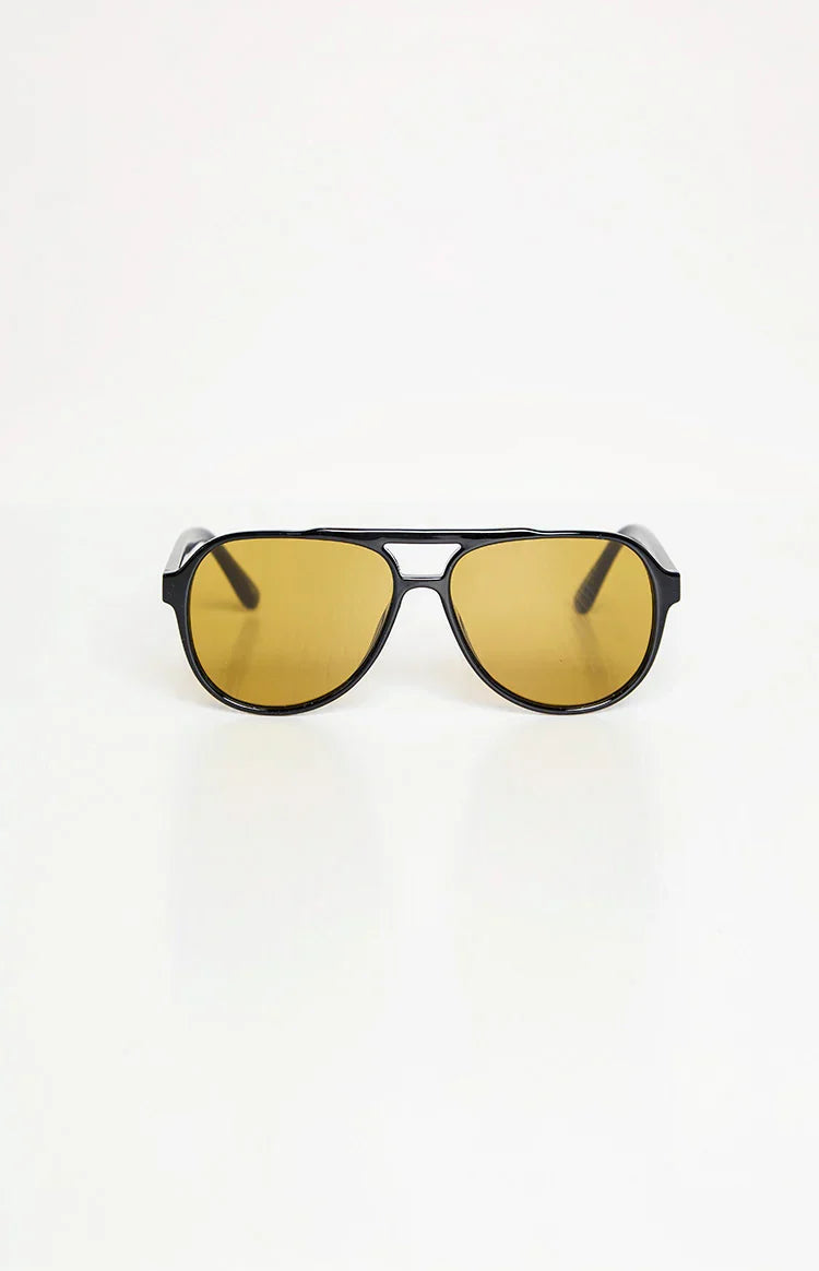 Otra Eyewear Stevie Black Aviator Sunglasses
