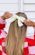 Penelope Cream Bow Hair Clip