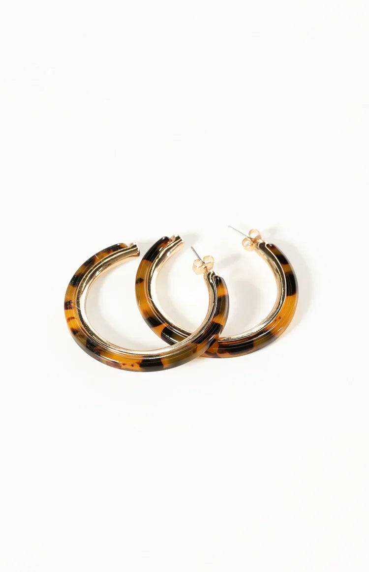 Rufus Tort Resin Hoop Earrings
