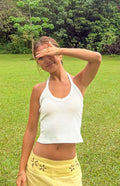 Sawyer White Halter Neck Top