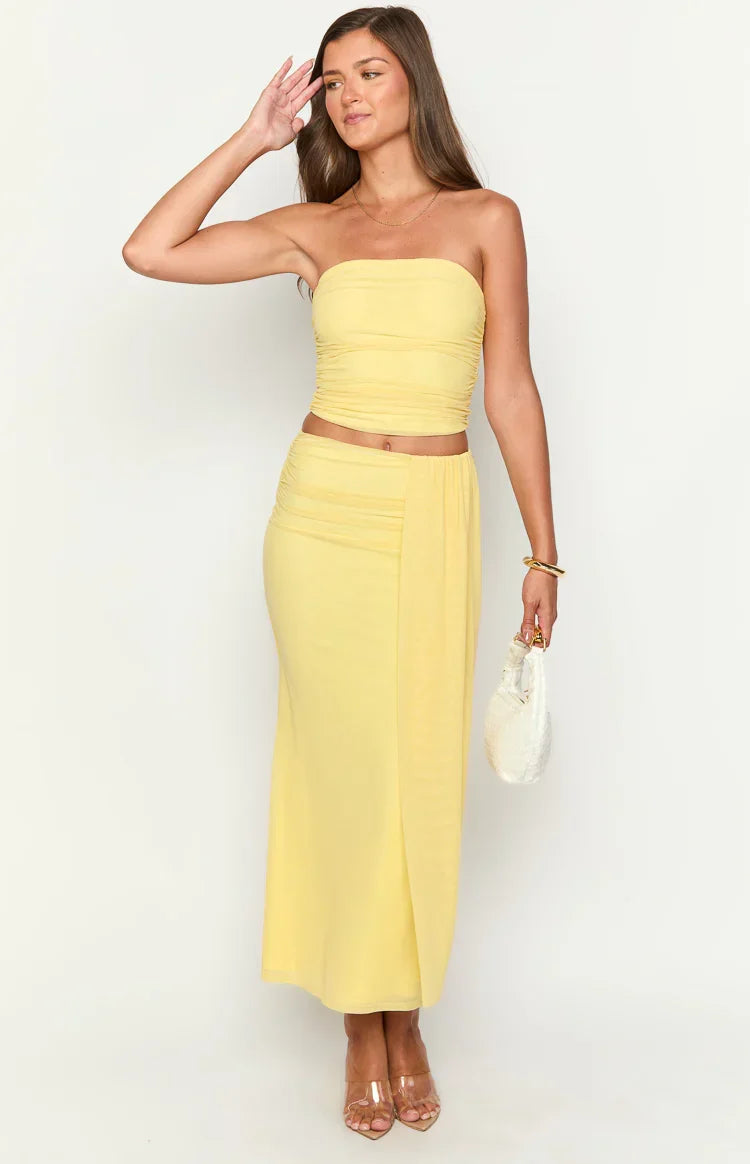 Silvie Yellow Maxi Skirt