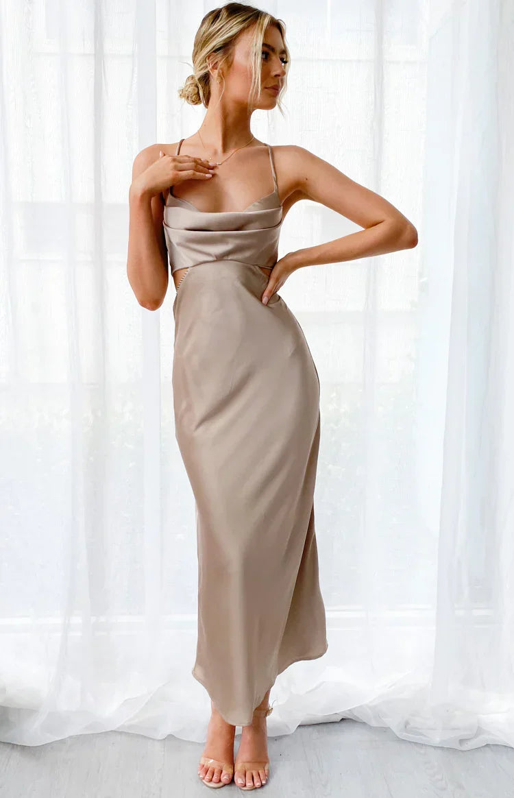 Taleah Cut Out Maxi Dress Mocha