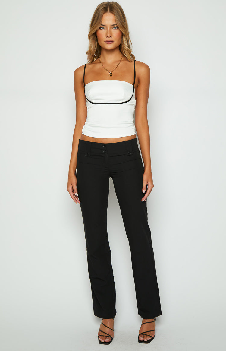 Tamra White Low Back Top