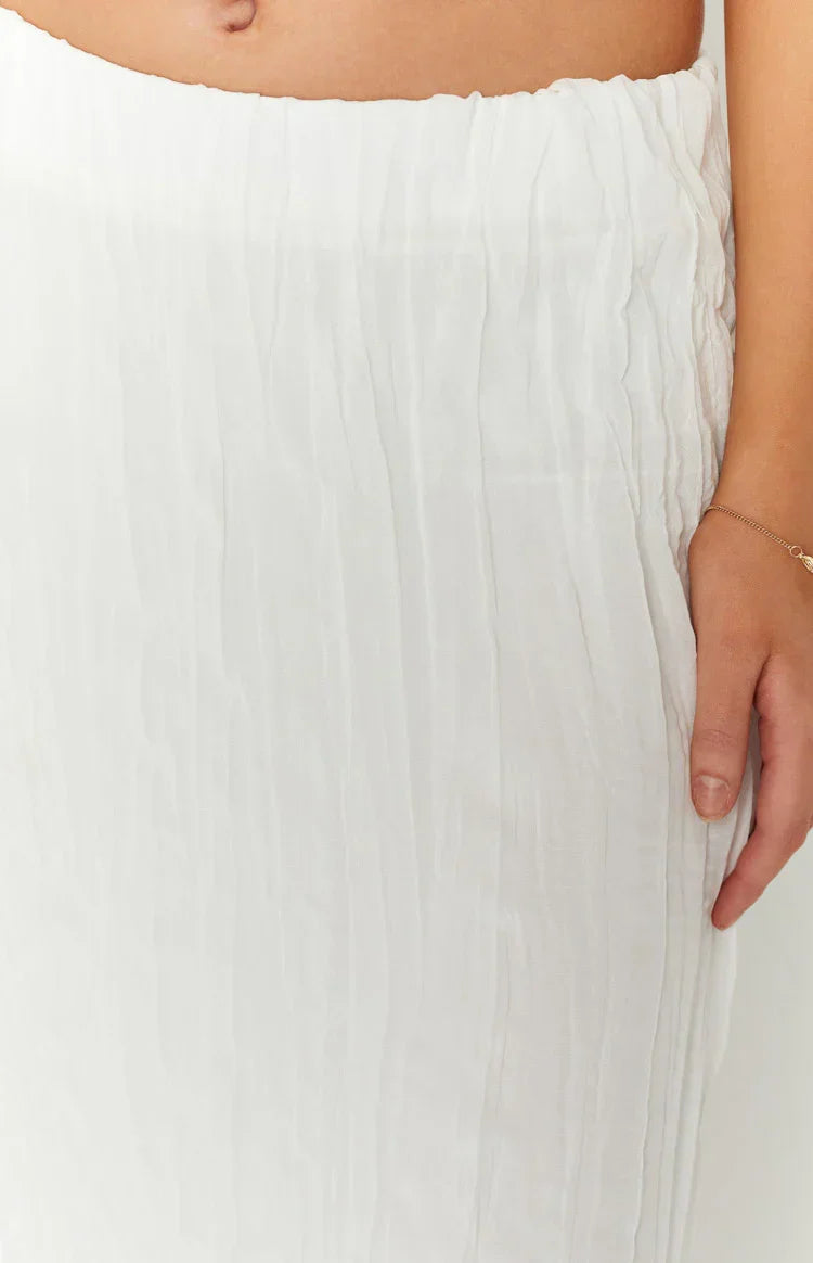 The Moment White Maxi Skirt