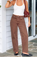Valeria Brown Carrot Fit Jeans