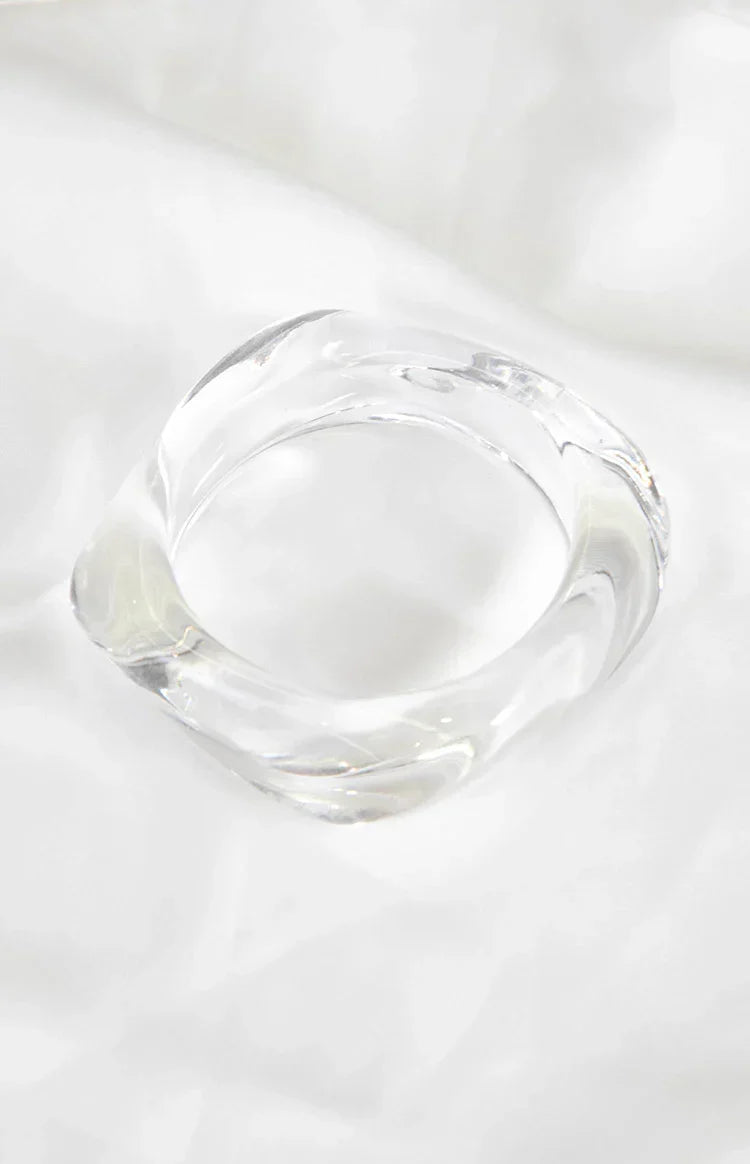 Zantie Clear Resin Square Bangle