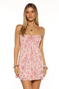 Antoine Pink Sequin Strapless Mini Dress